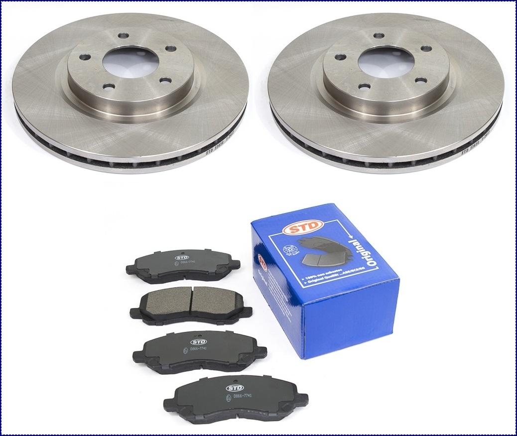 2x BRAKE DISCS + BRAKE PADS FRONT FOR DODGE CALIBER/AVENGER 2007 2014